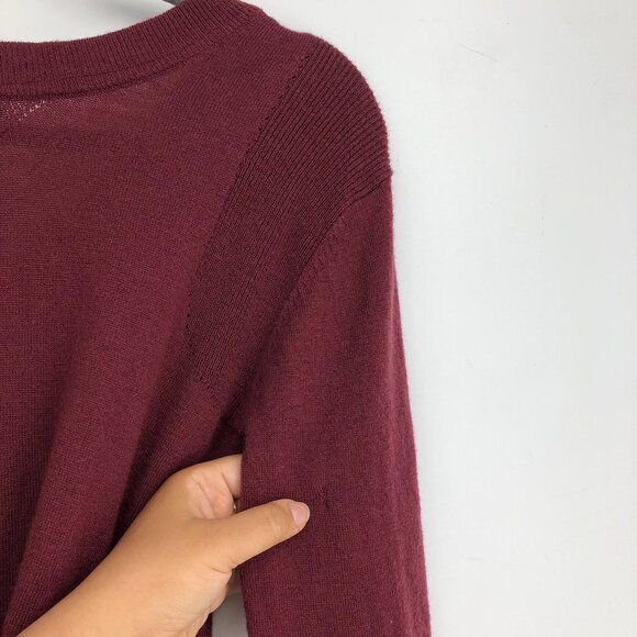 Lululemon Wine Berry Sunset Savasana Pullover cross open back sweater - Picture 13 of 16